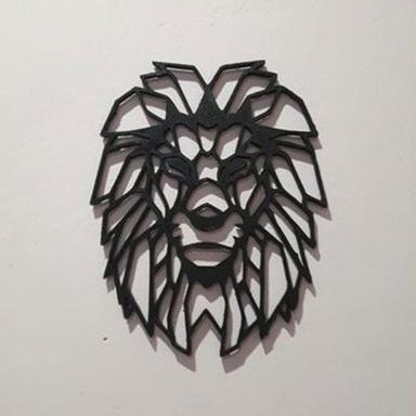 Filament Black Lion Wall Sculpture Height: 22  Centimeter (Cm)
