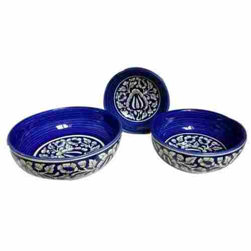 Ceramic Blue Hand Painted Bowl Set