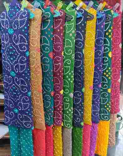 Multi Color Bandhani Dress Material