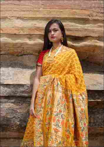 Bandhani Saree Heavy Patola Weaving Saree