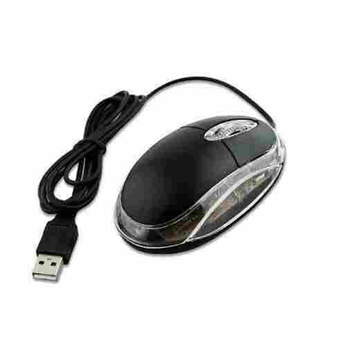 Black USB Wired Optical Computer Mouse