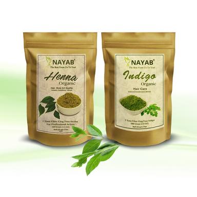 Green Nayab Organic Henna & Indigo Powder Pack