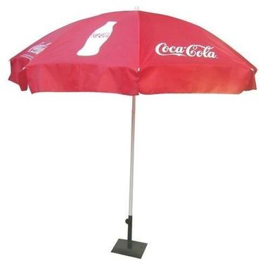 Red Printed Advertisement Canopy Polyester Umbrella