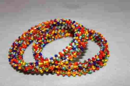 Womens Multicolored Beaded Bangles