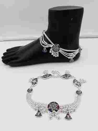 Handmade Trendy Silver Ladies Payal Anklets