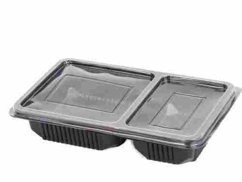 Disposable Two Portion Plastic Meal Tray
