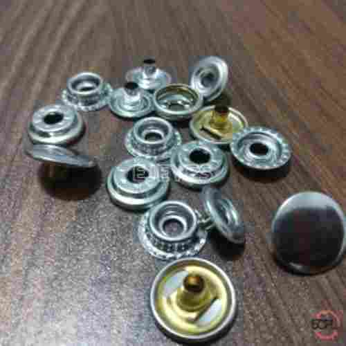 Brass 15mm Spring Snap Buttons Nickel