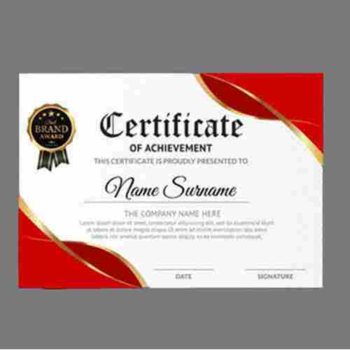 Certificate Offset Printing Service