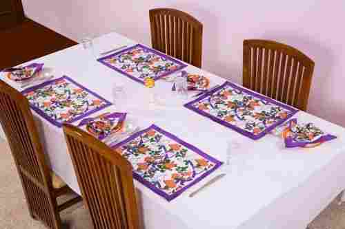 Dining Table Purple Mats