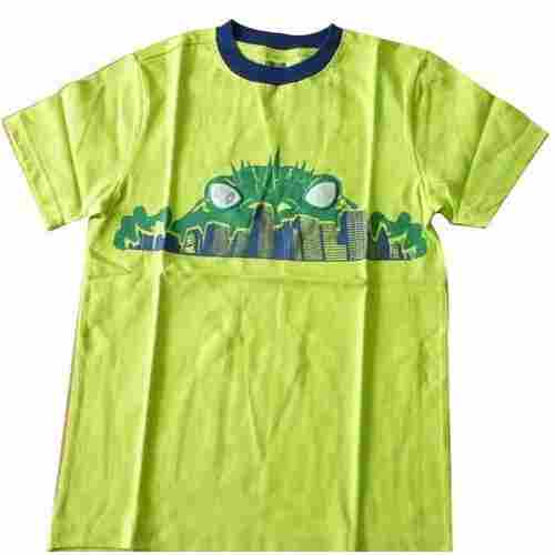 Kids Printed Green T-Shirt