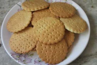 Round Flour-Based Baked Biscuit