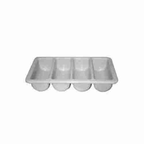 White Color Plain Cutlery Tray