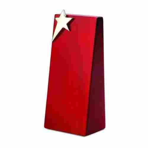 Red Wooden Business Promotional Trophy