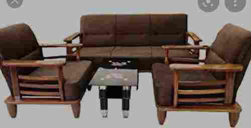 Wooden Fabric Five Seater Sofa Set