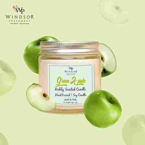 Green Apple Flavor Scented Soy Wax Jar Candle