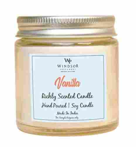 Vanilla Flavor Scented Soy Wax Jar Candle