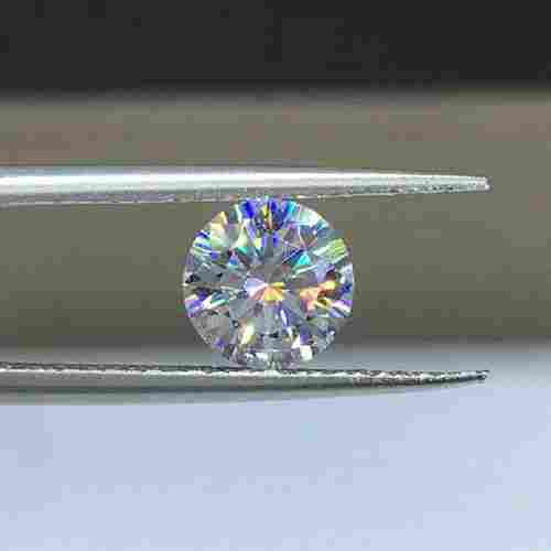White Round Moissanite Diamond