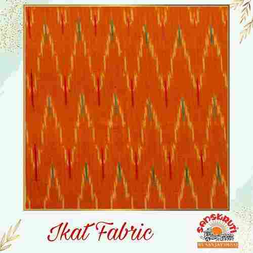 Orange Cotton Ikat Fabric