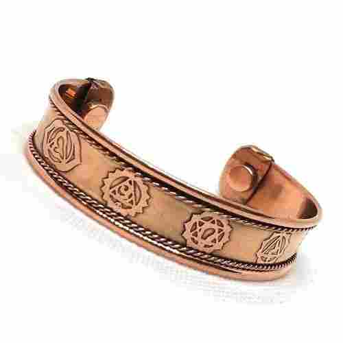 Round Unisex Copper Cuff Bracelets