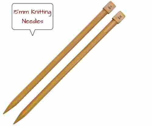 15mm Wooden Knitting Needles
