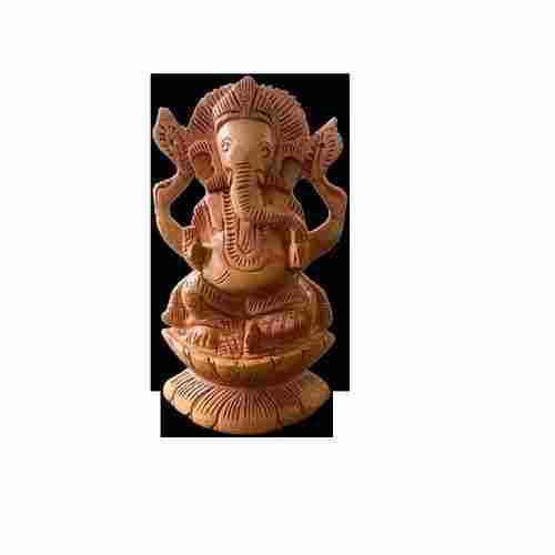 6 Inch Wooden Lord Ganesha Statue