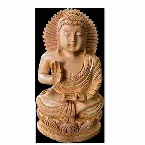 8 Inch Wooden Buddha Statue
