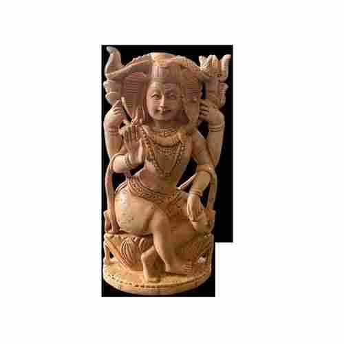  8 इंच लकड़ी की भगवान शंकर प्रतिमा