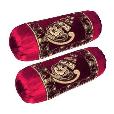 Red Bolster Printed Pillow Cover