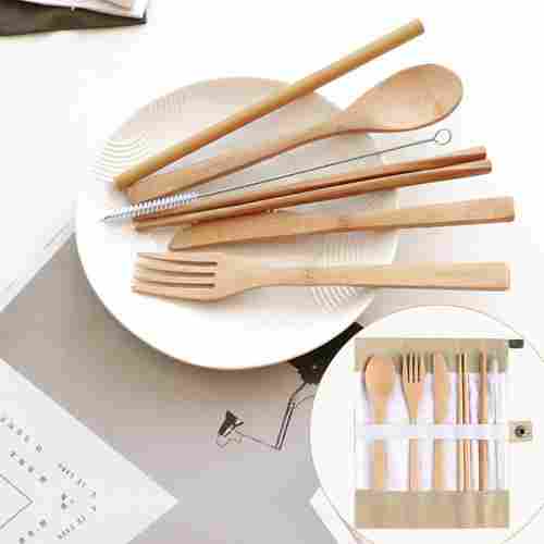 Compostable Environment Friendly Disposable Bamboo Tableware Set