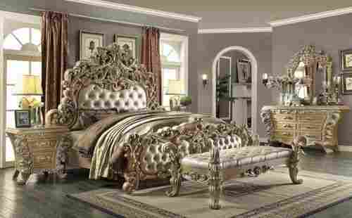 Teak Wood Designer King Size Bed