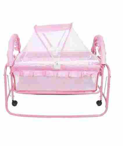 Baby Cradle With Mosquito Net Dots Print
