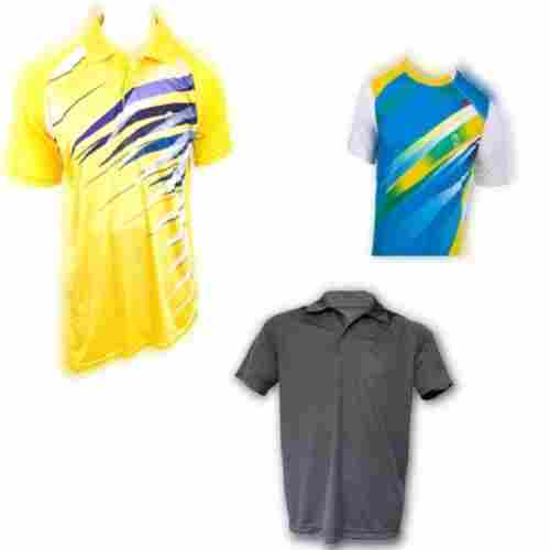 Half Sleeves Badminton Polo T Shirts For Mens