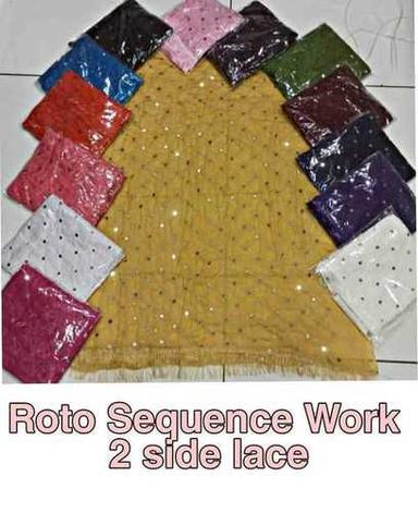 Various Colors Are Available Roto Sequence Heavy Dupatta With Two Side Lace