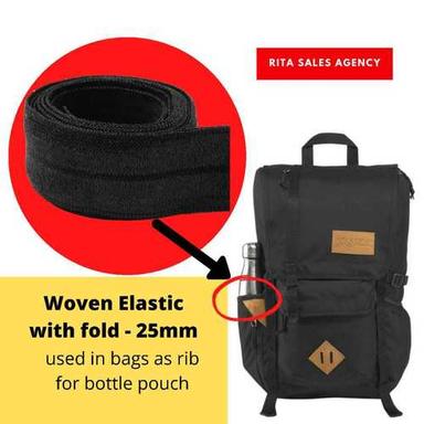 Woven Elastic with Fold for Bag