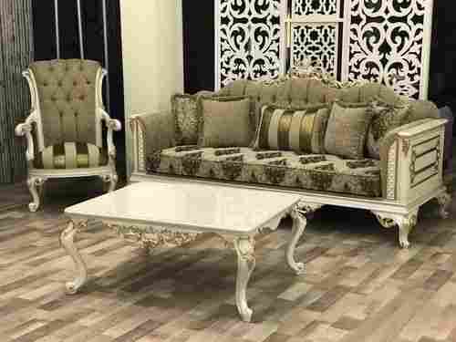 Corduroy Fabric Based Designer Sofa Set