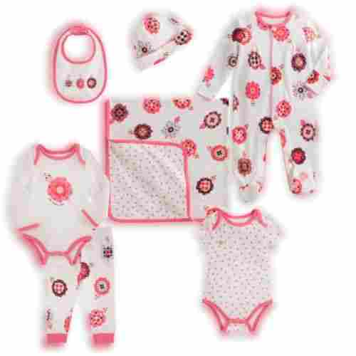Comfortable And Light Weight Cotton Multipieces Unisex Baby Gift Set