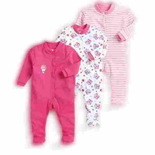Multicolor Cotton Mix Printed And Plain Unisex Baby Rompers
