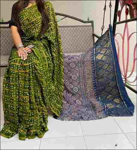 Ladies Party Wear Silk Printed Saree
