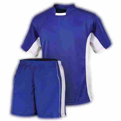 Half Sleeve Blue Round Neck Cotton School Sports Uniform