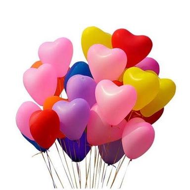 Optional Plain Color Heart Shaped Rubber Balloons