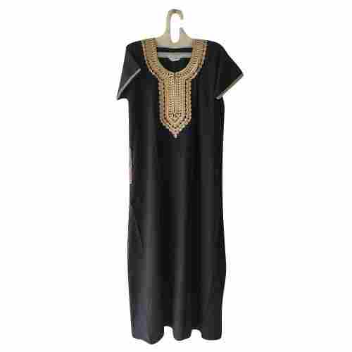 Black Bizzy Lizzy - Polyester Viscose A Line Nightgown With Pockets