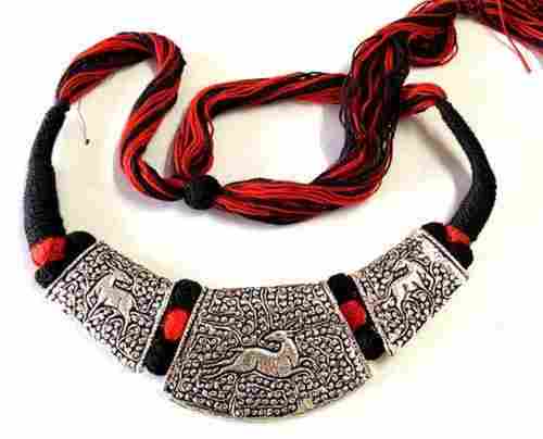 Antique Handmade Thread Silver Necklace