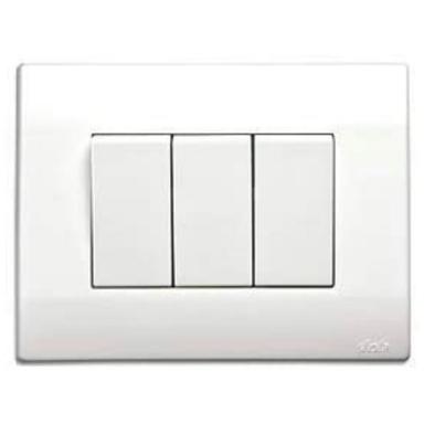 White Rectangular Plastic Electrical Switches 