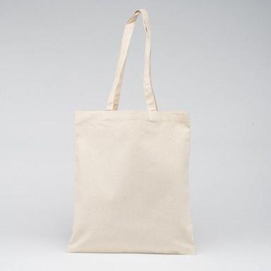 Beige Long Loop Handle Cotton Bag