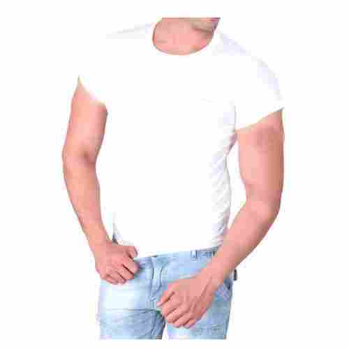 Mens Casual White Cotton Sleeve Vest