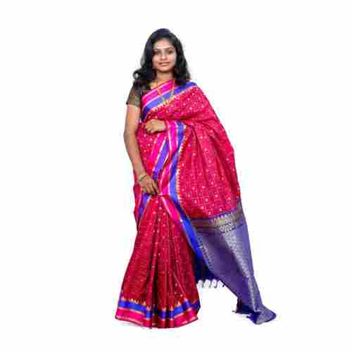 Red And Purple Soft Silk Saree