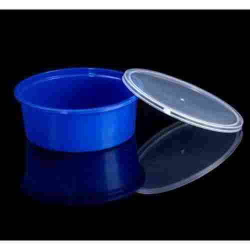 750 ML Blue Plastic Round Food Container