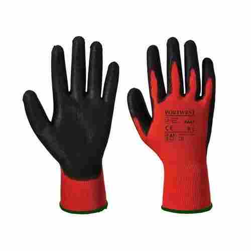 Red and Black Color AP02 Leather Palm Gloves