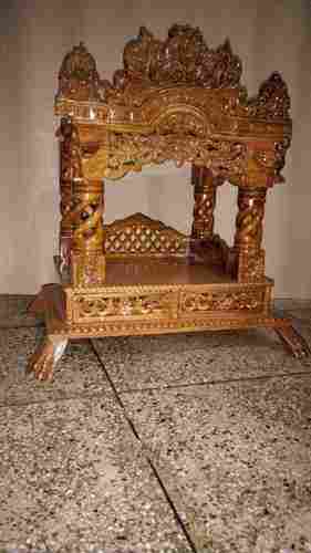Attractive Wooden Carved Pooja Mandir