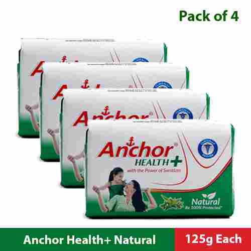 Anchor Natural Health Soap With Sanitizer (125gmsx4) Multipack